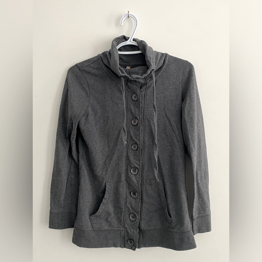 Thyme Cowl Neck Button Down Sweater Size xs